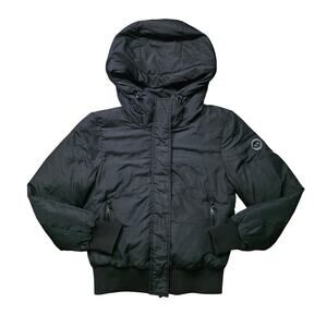 Armani Exchange Puffer Jacket Women’s XS Black Hooded Polyester